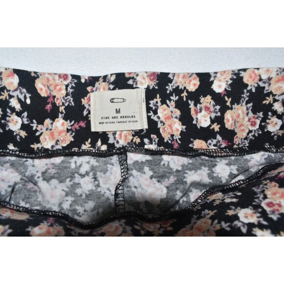 Pins And Needles Skirt Sz M Black Floral Flare Mini Skirt - Picture 3 of 5